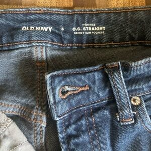 Old Navy Dark Blue O.G. Straight High-Rise Jeans Size 6
